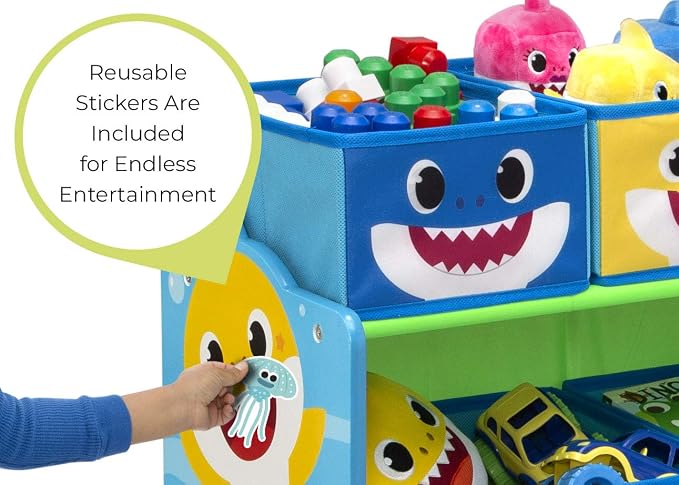 Baby Shark Design & Store 6 Bin Toy Storage Organizer by Delta Children