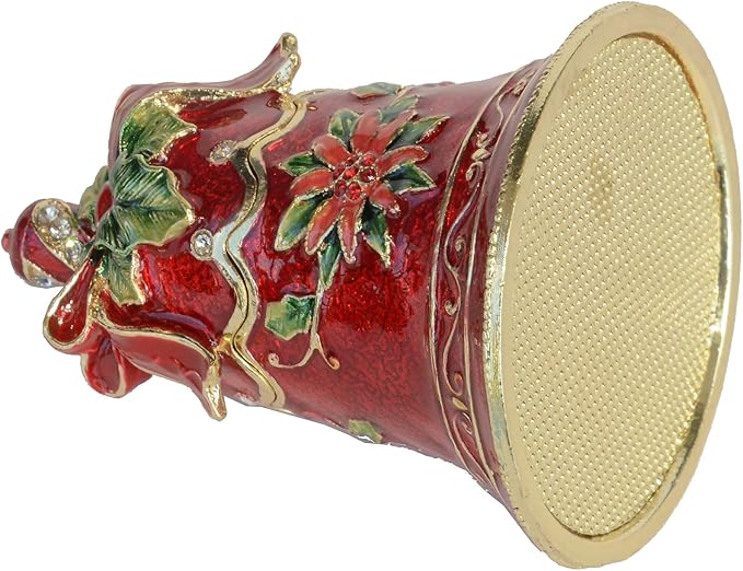 Christmas Ornament Trinket Box Jewelry Box Hand Painted Decorative Box with Hinged Lid Ring Earring Holder Holiday Figurine Collectible