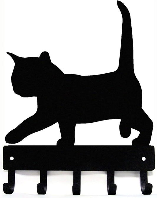 Cat #2 Key Rack & Hanger - Large 9 inch Wide - Made in USA; Wall Mounted Holder