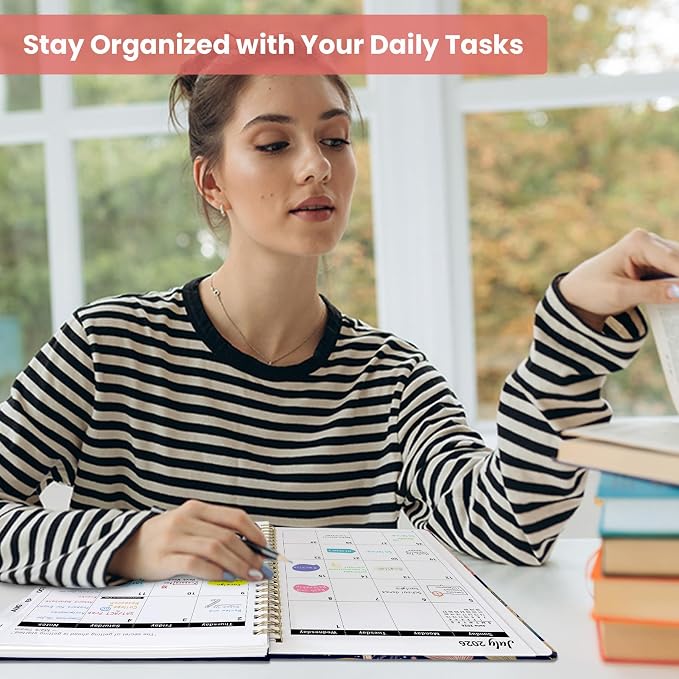 Planner 2026-2027, Hardcover Monthly and Weekly Academic Planner July 2026 - June 2027, Teacher and Student Calendar Agenda Book with Tabs, A4 (8.5" x 11"), Ideal for School and Office, Mushroom Party