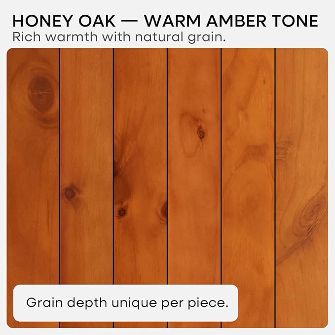 Homeforia 24inch Oak Floating Shelf for Wall, High End Solid Real Wood 24 inches Long Floating Shelves for Bathroom, Honey Oak Wooden Floating Shelves, Heavy Duty Bracket, 24 X 6.5 X 1.75 in, Set of 3
