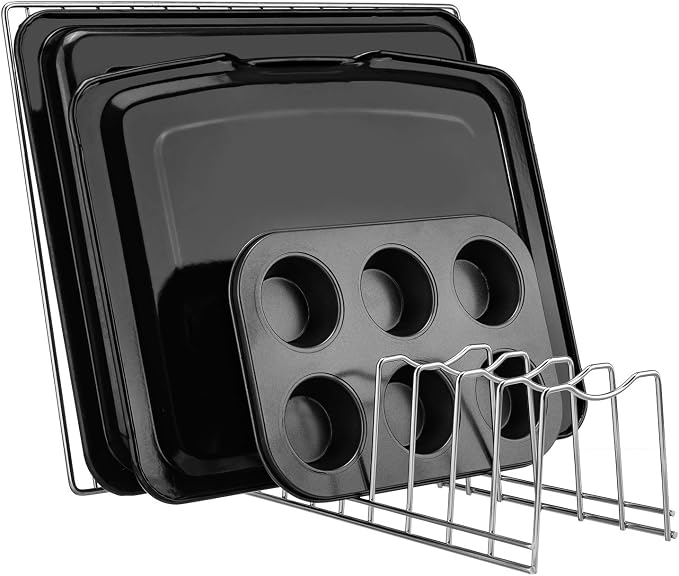 Kitchen Pot Lid Holder Organizer, Rack Cutting Boards, Bakeware, Reusable Containers, Plates