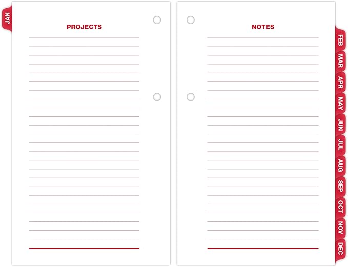AT-A-GLANCE 2026 Desk Calendar Refill, Daily, 3-1/2" x 6", Standard, Loose-Leaf (E0175026)