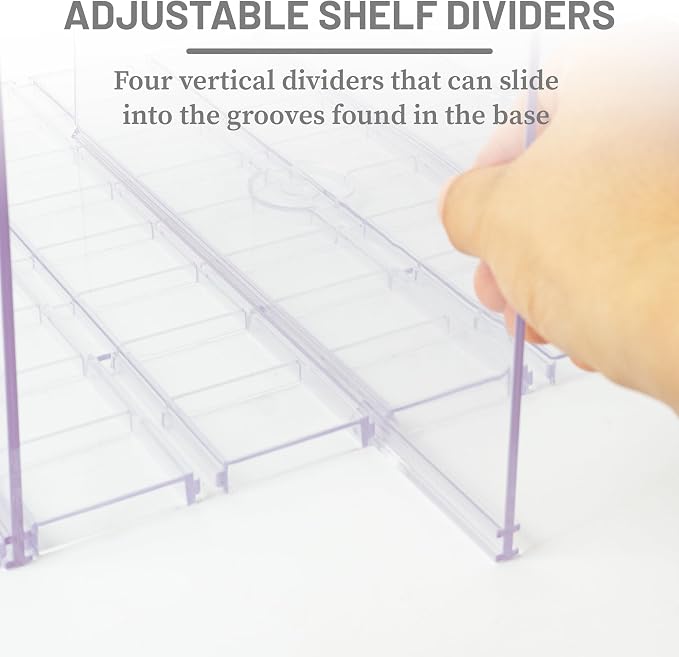 Gift Bag Storage Organizer, Acrylic Clear Shopping Bag Organizer, Adjustable Shelf Divider Bag Organizer for Small Closet, 1 Pack