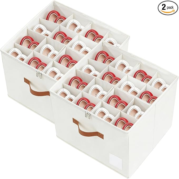 NVGSN Shoe Organzier for Cloest - 2pack Adjustable Shoe Storage Box Fits 8-16 pairs with Pop-Up dividers,17''*17''*12.5'' Space Saver shoe Box organizer with Clear Dust Cover