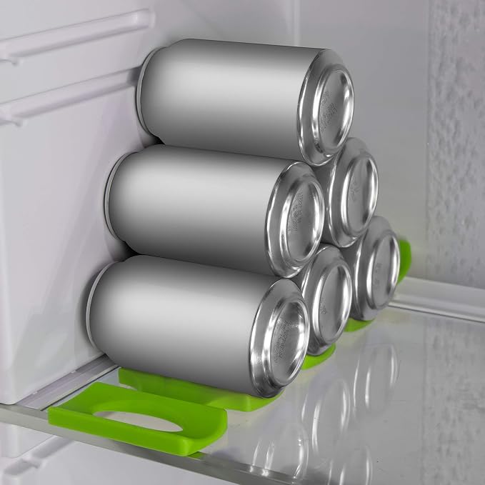 kwmobile Bottle Stacking Mat - Refrigerator Organizer to Stack Bottles, Cans, Beer, Soda - Non-Slip Holder Rack