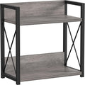 Giikin Coffee Bar Accessories, 2 Tier Spice Rack for Counter, Gray Kitchen Countertop Organizer (Grey, L)