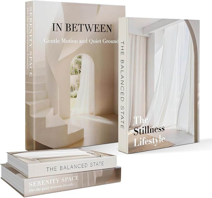 Decorative Books for Neutral Home, Fake Books Storage Boxes for Decoration | Set of 2 Coffee Table Books with Hidden Storage, Stackable Photo Storage Keepsake Box for Living Room Bookshelf Decor, Beige
