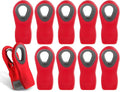 COOK WITH COLOR Bag Clips with Magnet- Food, Chip, Bag Clips for Food Storage with Airtight Seal Grip for Bread, Snack and Food Bags (Red, Pack of 10)
