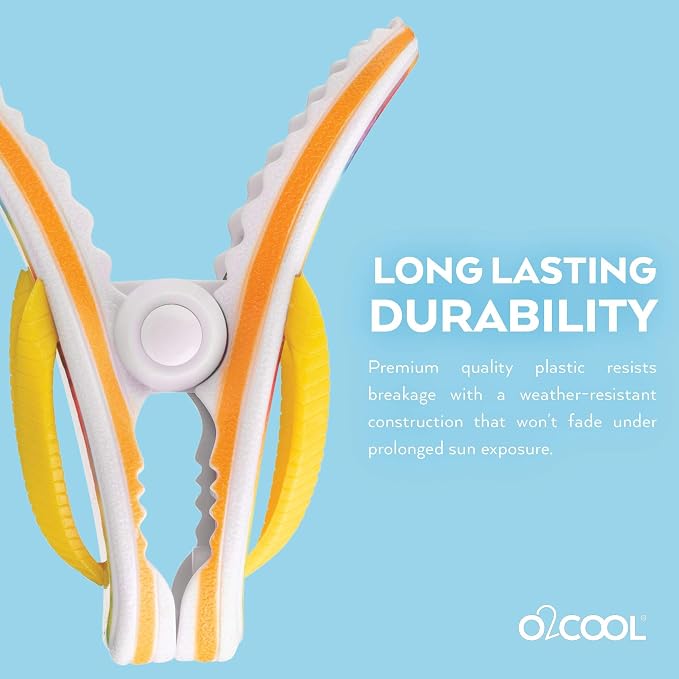 O2COOL BocaClips Beach Towel Clips Patio Pool Tie Dye Flip Flop 2pk | Yes