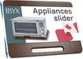 Ibyx Elegant Appliance Slider - Sliding Tray for Coffee Maker & Heavy Kitchen Appliances, Easy Slide, Made of Premium Bamboo, Space-Saving Kitchen Organizer, 40 lb Capacity, Brown - 21 x 15 Inch