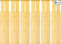 VaeFae 6 Pack Bamboo Drawer Dividers, 4" High Adjustable 16.6" - 21.8" Clothes Drawer Organizers, Expandable Separators for Bedroom/Bathroom/Kitchen/Office Storage