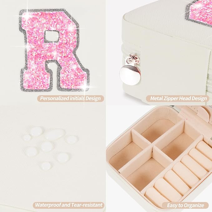 Uygafly Personalized Anniversary Wife's Birthday Gifts,Mothers Day Gifts for Women Wife,Wife Gifts from Husband,Cool Birthday Gifts for Wife,Jewelry Case Cute Jewelry Box for Women | Cream,R