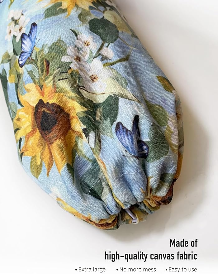 Sunflower Grocery Bag Holder,Plastic Bag Organizer Storage,Sunflower Kitchen Decor 23" x 9"