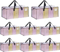 VENO 8 Pack Heavy Duty Moving Bags, Clear Packing Bags for Easy Visibility, Alternative to Moving Boxes, Storage Bins for Clothes, Blankets, Comforters, College Dorm Essentials (Clear, 8 Pack)