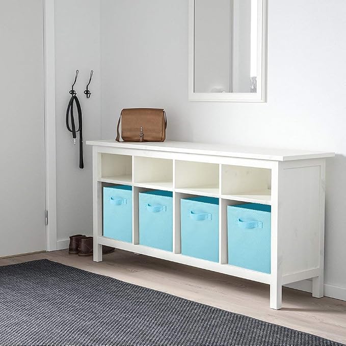 Shellkingdom Storage Bins, Foldable Fabric Storage Cubes And Cloth Storage Organizer Drawer For Closet And Toys Storage,2 Pack（Light Blue）
