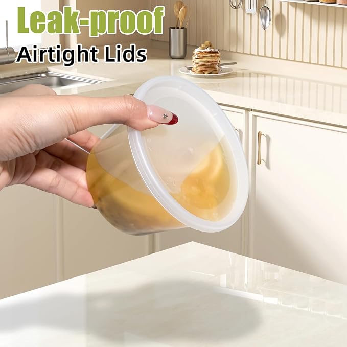EASYTRIP [60 Pack] 32oz Deli Containers with Lids,Food Storage Container with airtight lid，Plastic Soup Containers with Lids Meal Prep/BPA Free/Freezer Safe/Dishwasher Safe/Microwave Safe/Stackable
