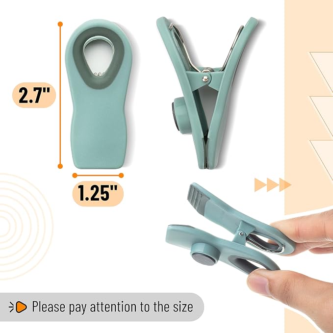 Mr. Pen- Magnetic Chip Clips, 6 Pack | Airtight Seal Reusable Bag Closers for Food Storage, Snacks, Bread & Kitchen Organization
