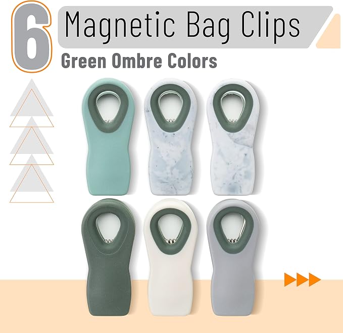 Mr. Pen- Magnetic Chip Clips, 6 Pack | Airtight Seal Reusable Bag Closers for Food Storage, Snacks, Bread & Kitchen Organization