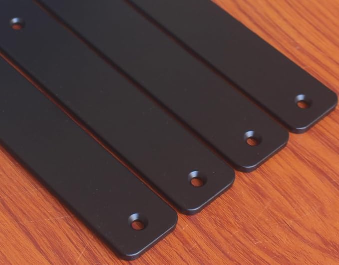 24 Pack - L 8" x H 6" x W1.5, 5mm Thick Black L Shelf Bracket, Iron Shelf Brackets, Metal Shelf Brackets, Floating Shelf, Shelf Supports with Screws