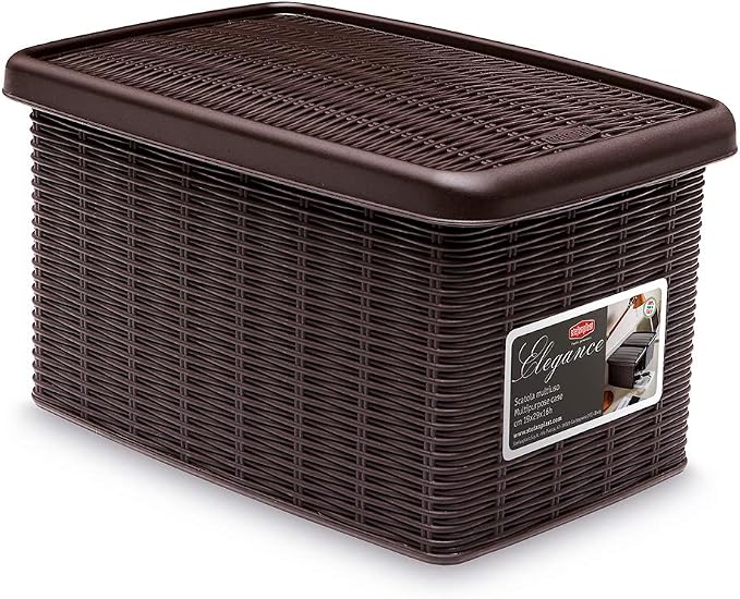 Stefanplast "Elegance Storage Box, Mocha, 19 x 29 x 16 cm
