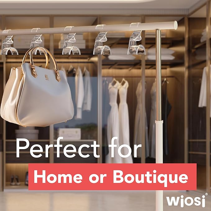 Wiosi Handbag Hanger 3 Pack - Durable Luxury Acrylic Holder Organizers Storage for Purse Tote Bag Satchel Backpack Crossover - Holds Up to 66Lbs – Easy to Clean, No Tools Required