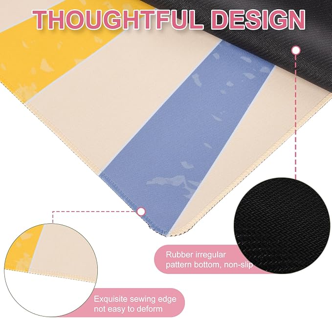 L-SPOUTTO Cute Heart Desk Mat for Keyboard and Mouse,XXL Gaming Mouse Pad | 35.4x15.7in Large Non-Slip Keyboard Pad Waterproof Desktop Mat for Laptop Computer Work Game Home Office