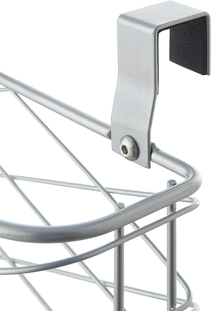 SunnyPoint Over Cabinet Kitchen Storage Organizer Holder or Basket - Hang Over Cabinet Doors in Kitchen/Pantry - Holds up to 50 Plastic Shopping Bags (SILVER)
