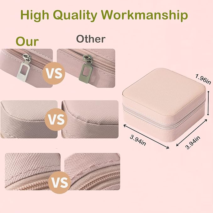 Travel Jewelry Case Bridesmaid Gifts Box,12 Pack Small Jewelry Box Mini Jewelry Organizer,PU Leather Portable Earring Storage Box for Women Girls Bridesmaid Proposal Gifts