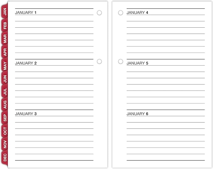 AT-A-GLANCE 2027 Desk Calendar Refill, Daily Desk Pad Refill, 3.5" x 6", Standard, Loose-Leaf (E717T5027)