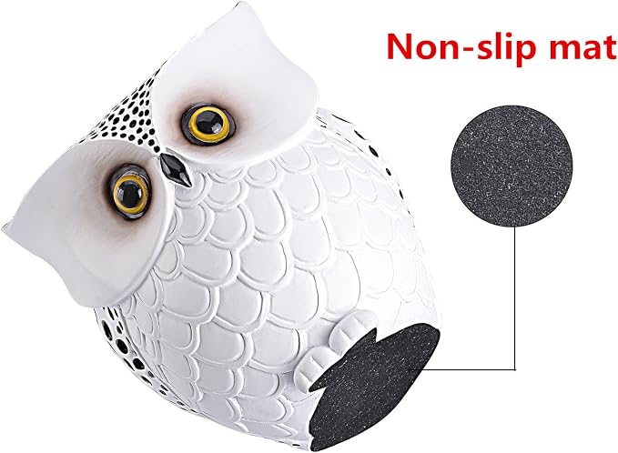 Owl Pen Holder, Owl Pen Pencil Container Carving Brush Pot Brush Holder Desk Organizer Decoration,Luxury Gift and Exquisite Handicraft (White:Owl)