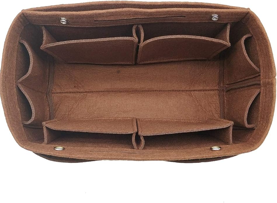 LEXSION Felt Purse Organizer Insert Multi Pocket Bag Organizer Shaper | zipper bag, tote shaper, multi pocket bag, handbag shaper, various sizes