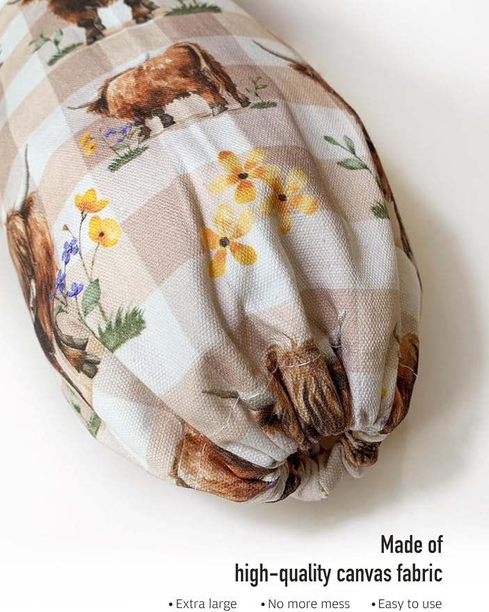 Highland Cow Plastic Bag Holder,Grocery Bag Holder Organizer Storage for Kitchen 23" x 9"
