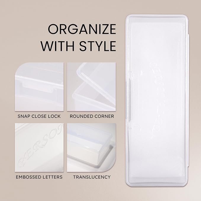 Beauticom Personal Box Storage Case for Professional Manicurist Nails Pedicure (Large Size) (1 Piece, FROSTED)