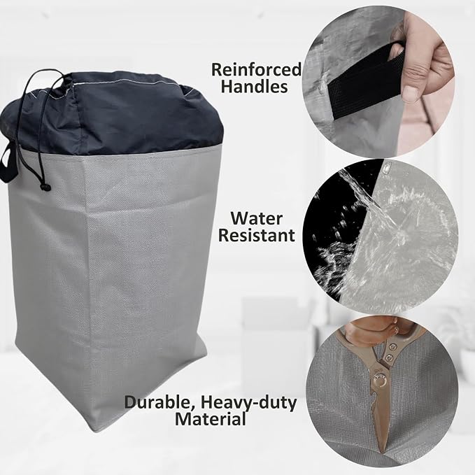 Moving Bags Heavy Duty Extra Large, 66 Gallon XL Waterproof Storage Bags with Handles, College Packing and Moving Supplies, Set of 4
