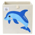 Foldable Animal Cube Storage Bins Fabric Toy Box/Chest/Organizer for Toddler/Kids Nursery, Playroom, 13 inch (Dolphine)