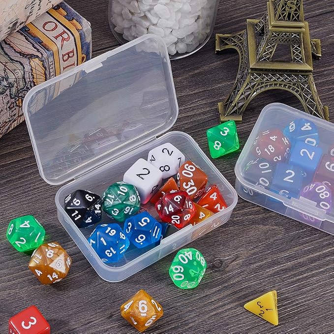 BENECREAT 12 Pack Rectangle Clear Plastic Bead Storage Containers Box Case with Lid for Earplugs Tiny Beads Dices and Other Craft Accessories - 3.46x2.28x0.78 Inches
