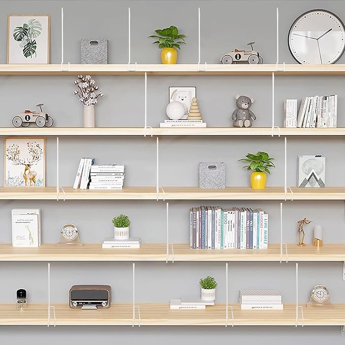 Shelf Dividers for Closet Organization, 8 Pack Metal Closet Shelf Dividers, Closet Shelf Organizer for Wood Closet Separator