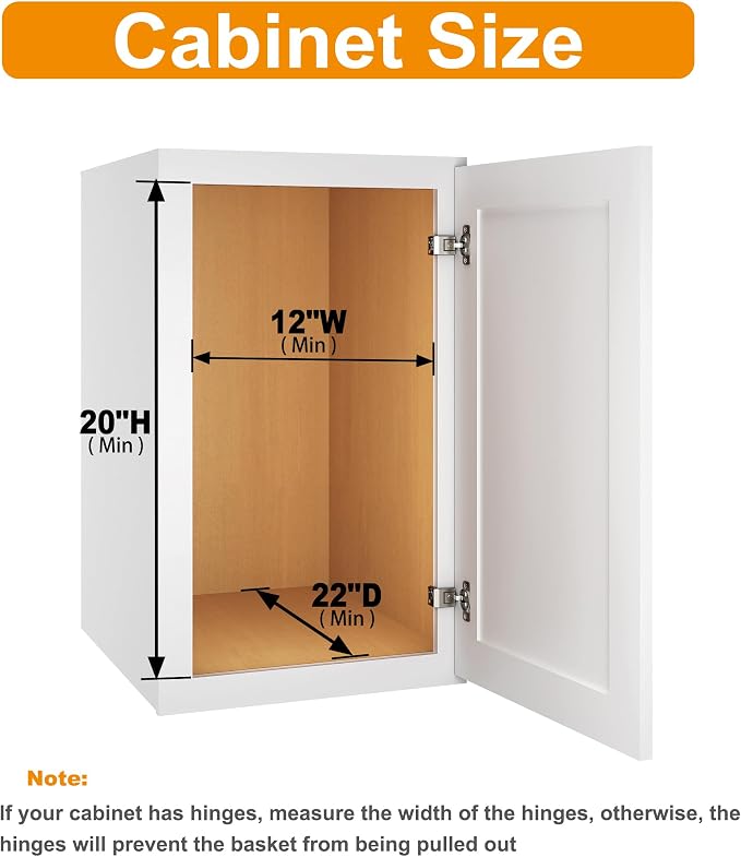 RITSU Pull Out Cabinet Organizer, Under Sink Slide Out Storage Shelf with 2 Tier Sliding Wire Drawer, Sliding Storage for Inside Kitchen Cabinet- 11.5 in. W x 21.5 in. D (Left)