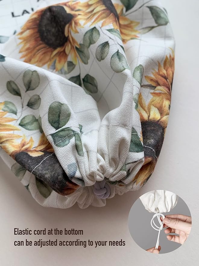 Hglian Sunflower Grocery Bag Holder Storage,Quote Religious Sayings Blessing Home Plastic Bag Organizer for Kitchen