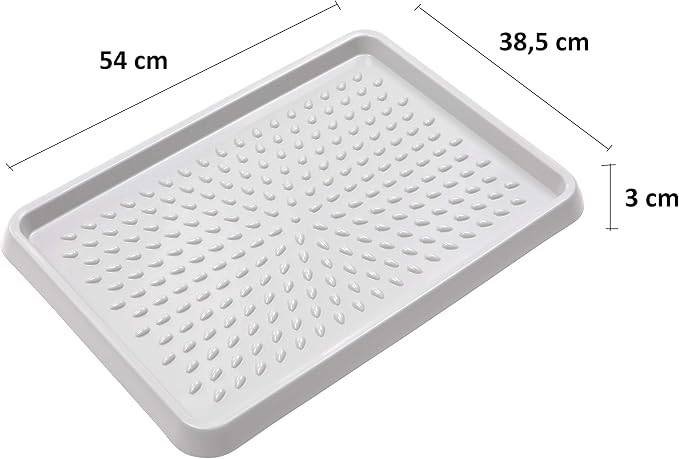 BranQ - Home essential BranQ Plastic Shoe Rack, 54 x 38,5 x 3 cm (LxBxH), Light Grey