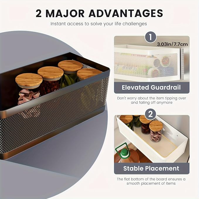 1 Pcs Magnetic Shelf For Fridge Shelves For Whiteboard Classroom Basket Organizer Holder Locker Storage Magnetic Bin Box Containers For Side Of Refrigerator (Black, 11''L*4.9''W*3.9''H)