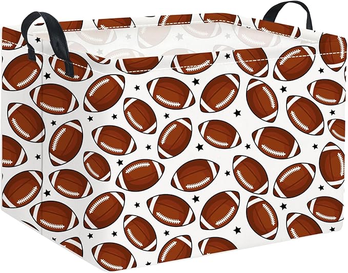 Rectangular Football Basket Kids Baby Storage Basket Cute Kids Toy Storage Bin Organizer Shelf Book Sports Footballl Room Decor(Football)