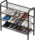 Shoe Rack,Long Shoe Organizer for Closet,Wide Shoe Storage for Entryway, 4 Tier Sturdy Metal Free Standing Shoe Shelf