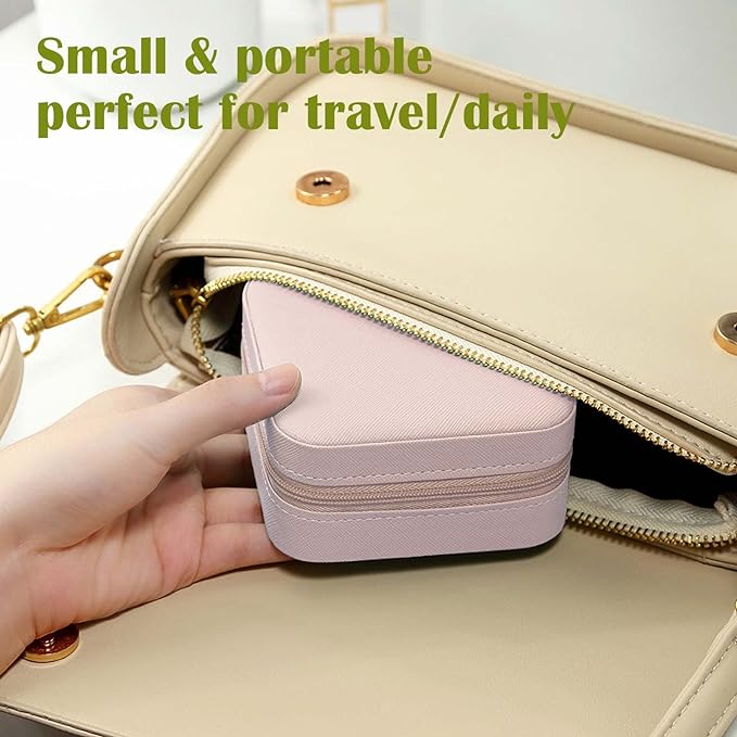 Travel Jewelry Case Bridesmaid Gifts Box,12 Pack Small Jewelry Box Mini Jewelry Organizer,PU Leather Portable Earring Storage Box for Women Girls Bridesmaid Proposal Gifts