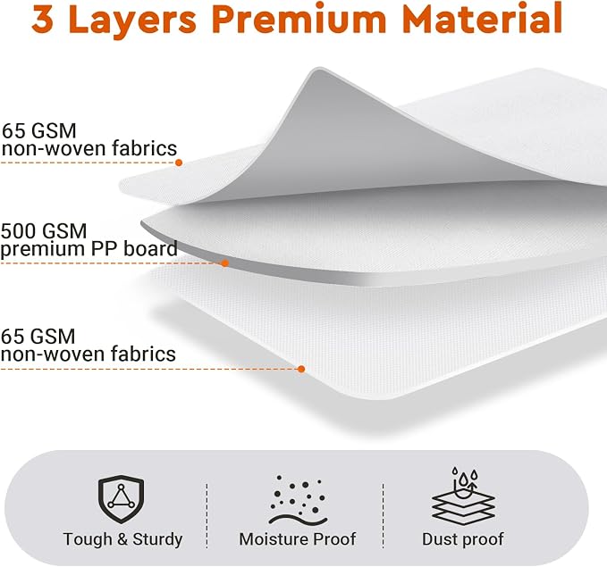 StorageTastic 6 Pack Bed Sheet Closet Organizers and Storage,Sturdy Foldable Storage Containers with Window and Label,Storage and Organization for Bedding Sheets,Duvet Covers,Blankets (White)