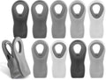 COOK WITH COLOR Bag Clips with Magnet- Food, Chip, Bag Clips for Food Storage with Airtight Seal Grip for Bread, Snack and Food Bags (Grey Ombre, Pack of 10)