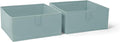 RiverRidge Kids 2pc Folding Storage Bins Set - 10.5” Bin Organizers with Handles - Sea Green Closet Organizers & Storage for Toys, Games, Shoes - Foldable Cube Storage Organizer Bins for Playroom