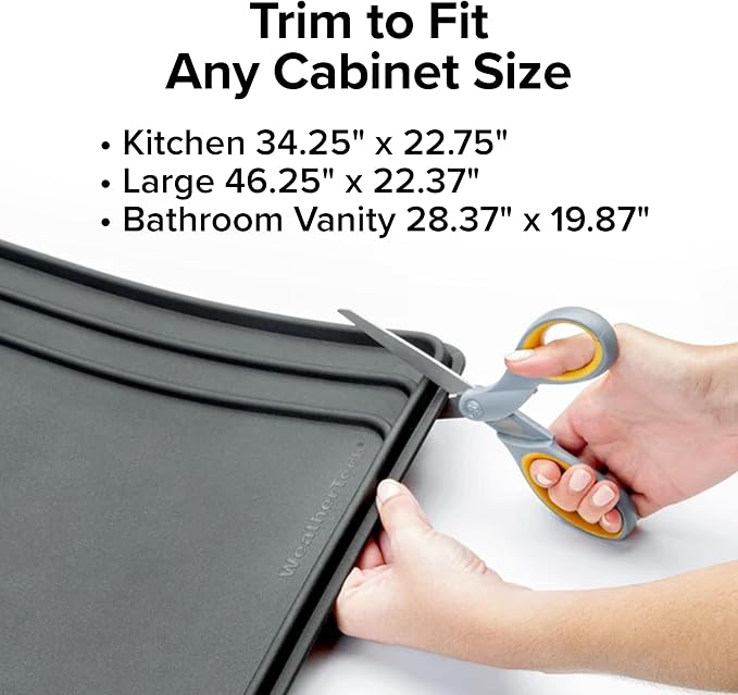 WeatherTech SinkMat – Waterproof Under Sink Liner Mat for Kitchen Bathroom – 34” x 22” Inches - Durable, Flexible Tray – Home undersink Organizer Must Haves, Tan