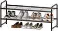 SUFAUY 2 Tier Shoe Rack, Closet Metal Shoe Rack Organizer Heavy Duty, Stackable, Bronze